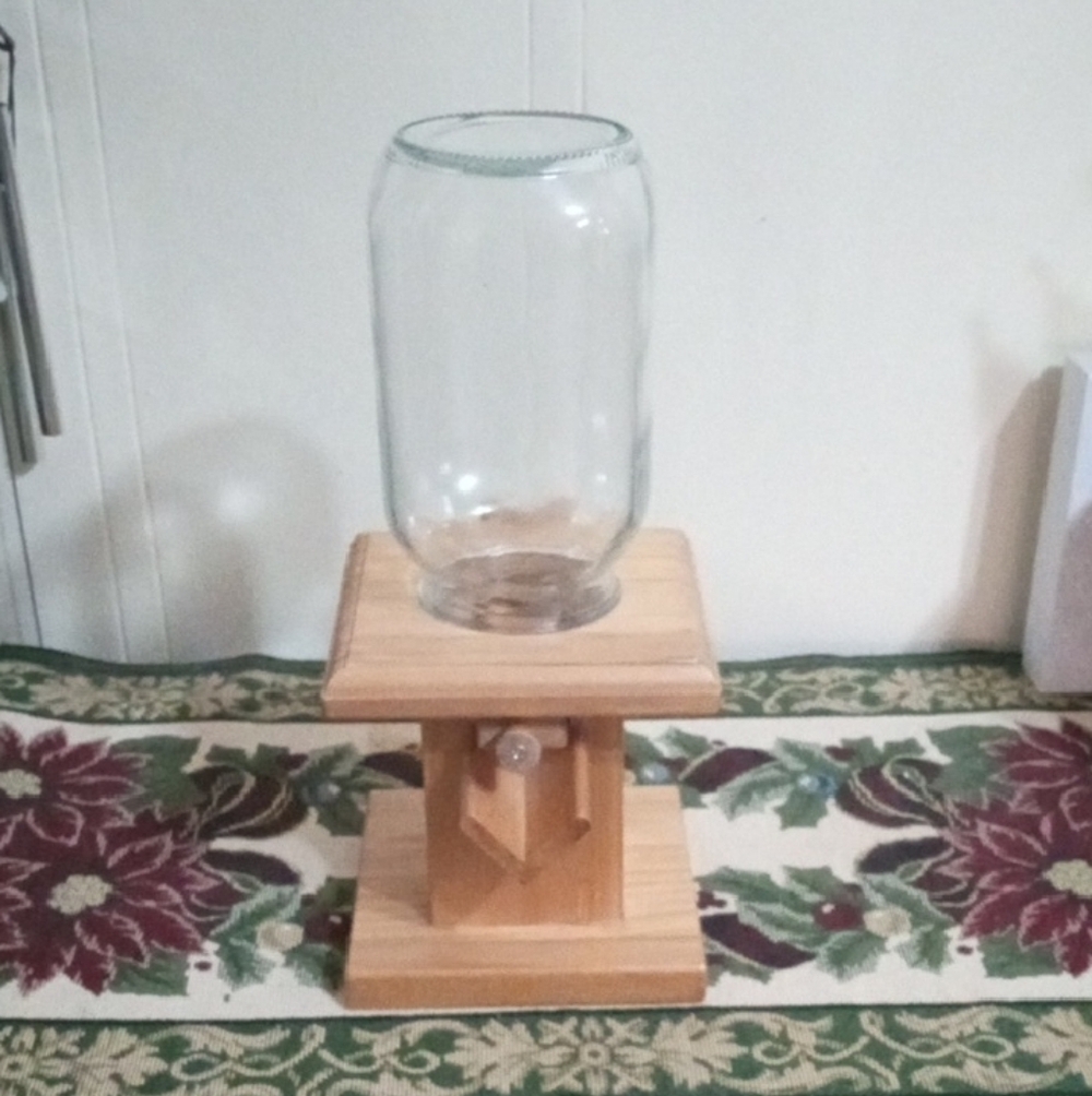 Glass and Wood Storage Dispenser